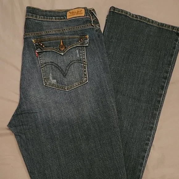 Womens Levi's 515 Bootcut Jeans, Size 12L, Blue - Picture 2 of 7